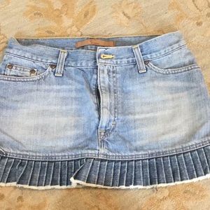 FRX Size 27 Mini Denim Ruffle Skirt